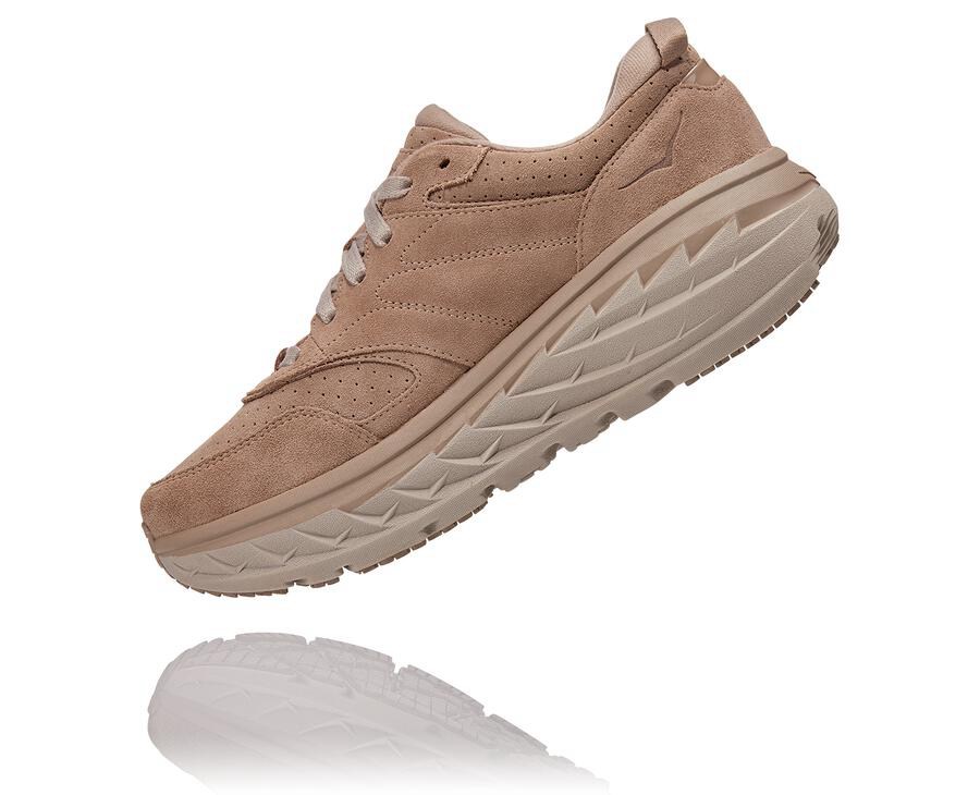 Zapatos Para Caminar Hoka One One Hombre Grises - Bondi L Suede - YKIB47932